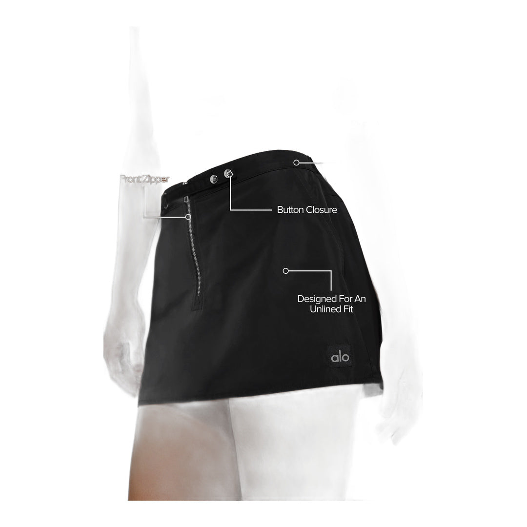 alo Work It Mini Skirt - Black by Alo Yoga