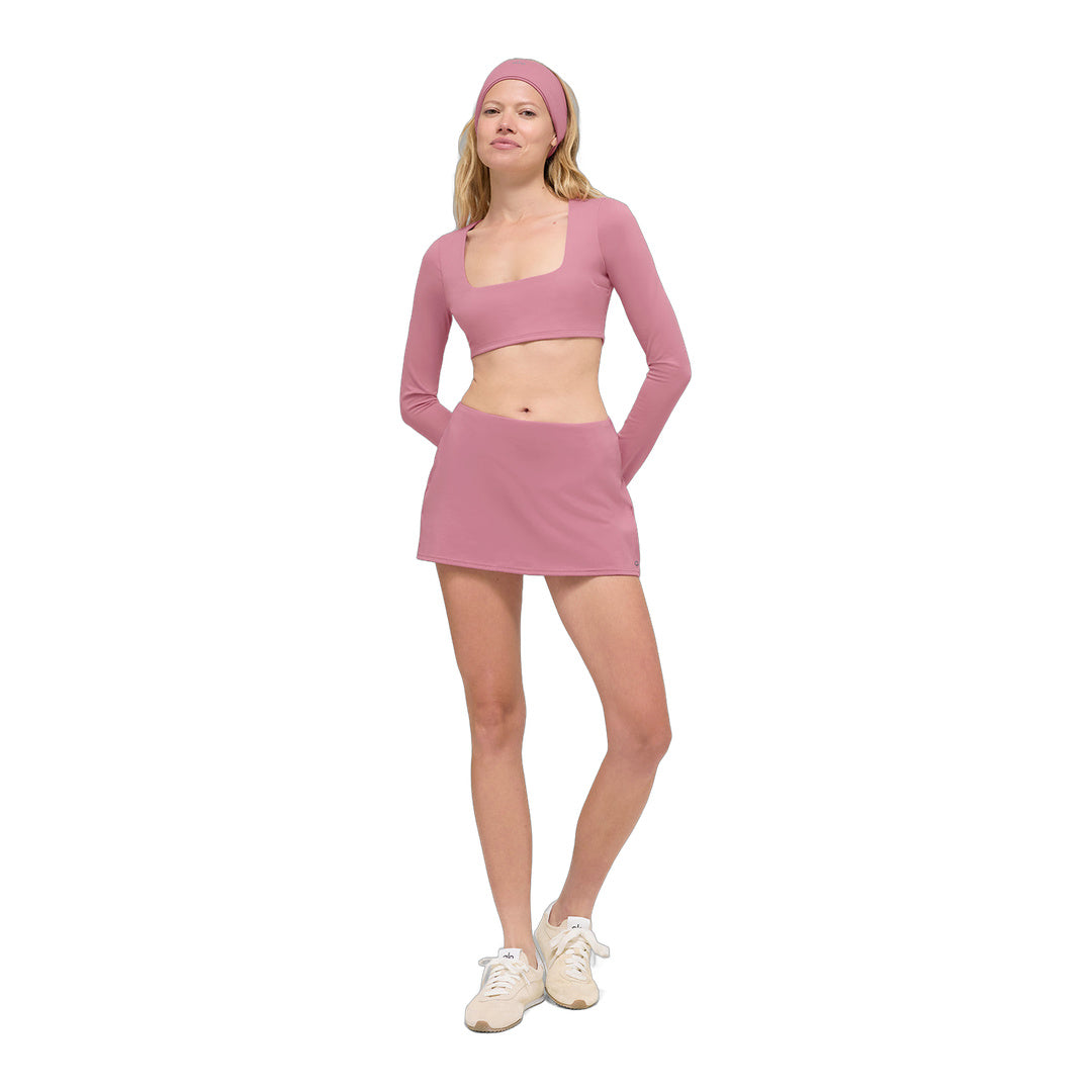 alo ALO Softsculpt Precision Mini Skirt - Pink Wild Rose by Alo Yoga