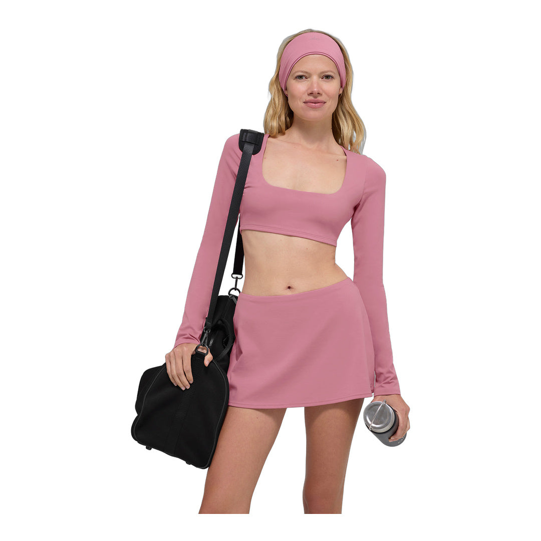 alo ALO Softsculpt Precision Mini Skirt - Pink Wild Rose by Alo Yoga