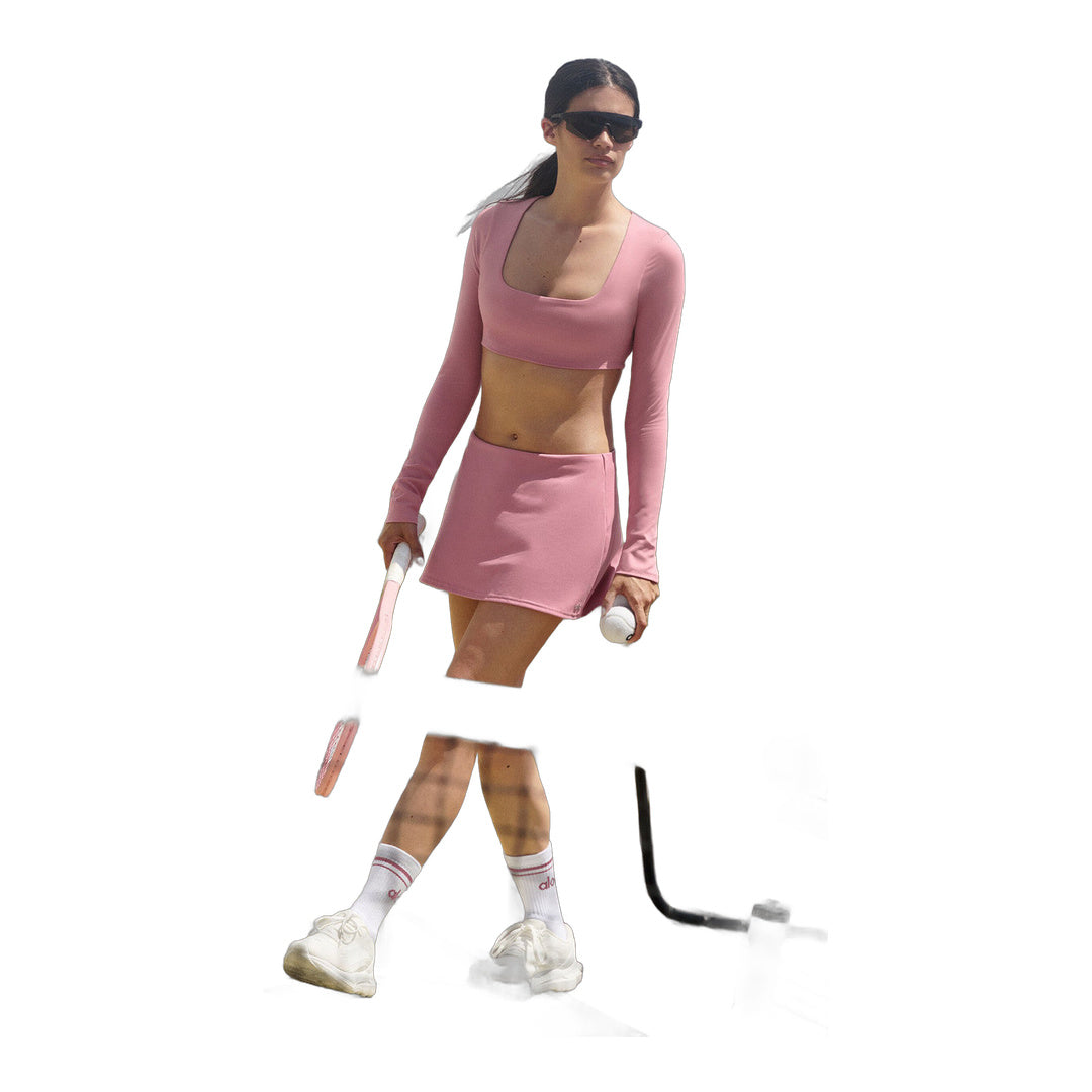 alo ALO Softsculpt Precision Mini Skirt - Pink Wild Rose by Alo Yoga