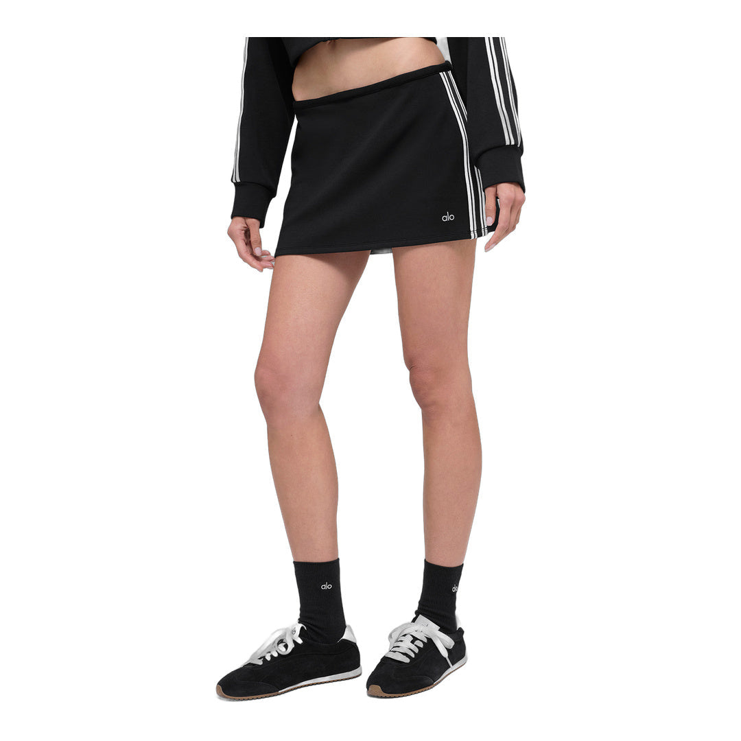 alo Track Star Mini Skirt - Black by Alo Yoga