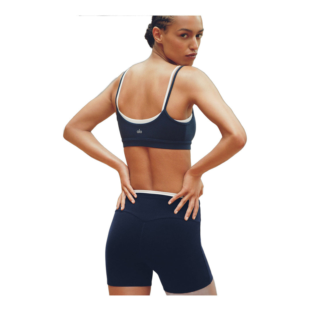 alo 5" Airbrush Double Up Short - Navy/White by Alo Yoga