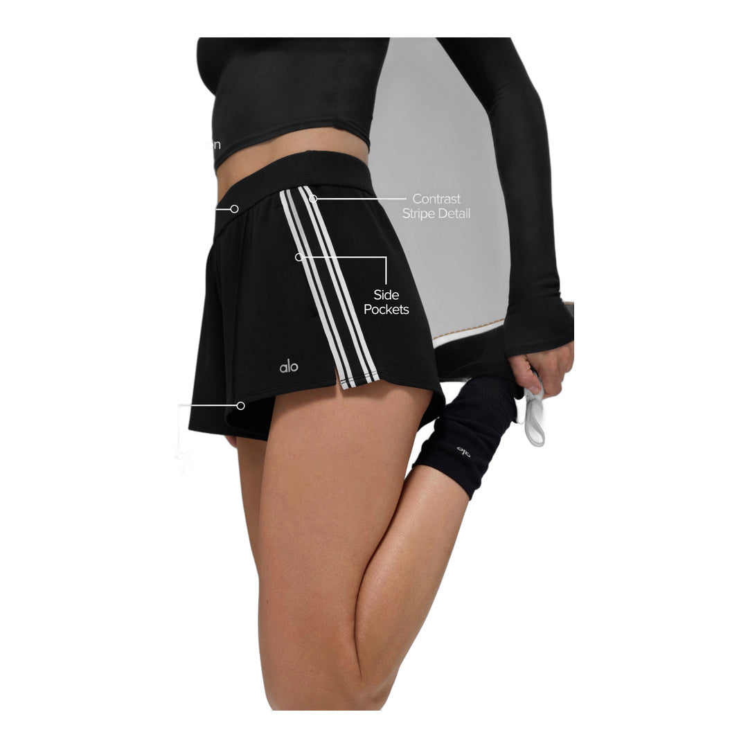 alo Track Star Short - Black by Alo Yoga