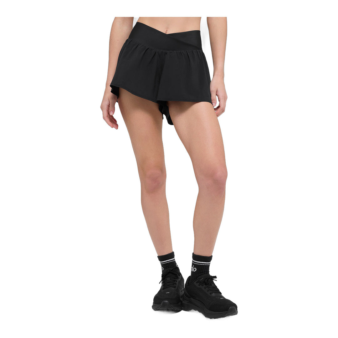 alo V-Cute Running Short - Black by Alo Yoga