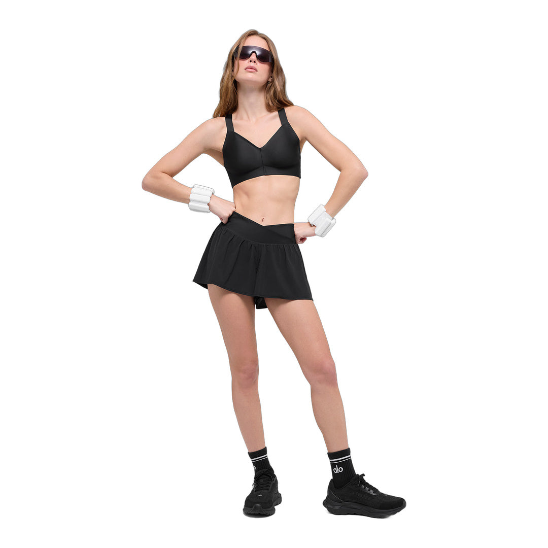 alo V-Cute Running Short - Black by Alo Yoga
