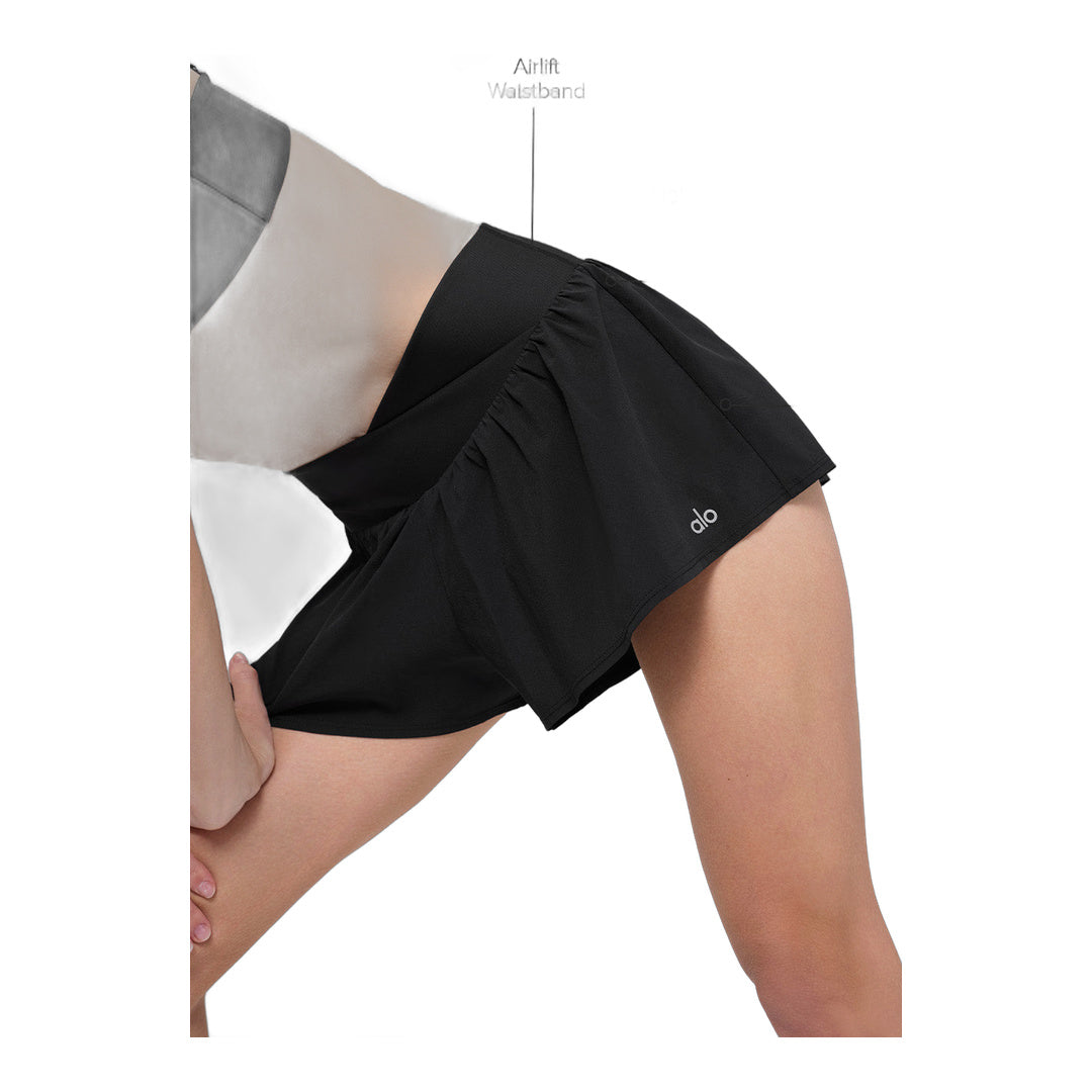 alo V-Cute Running Short - Black by Alo Yoga