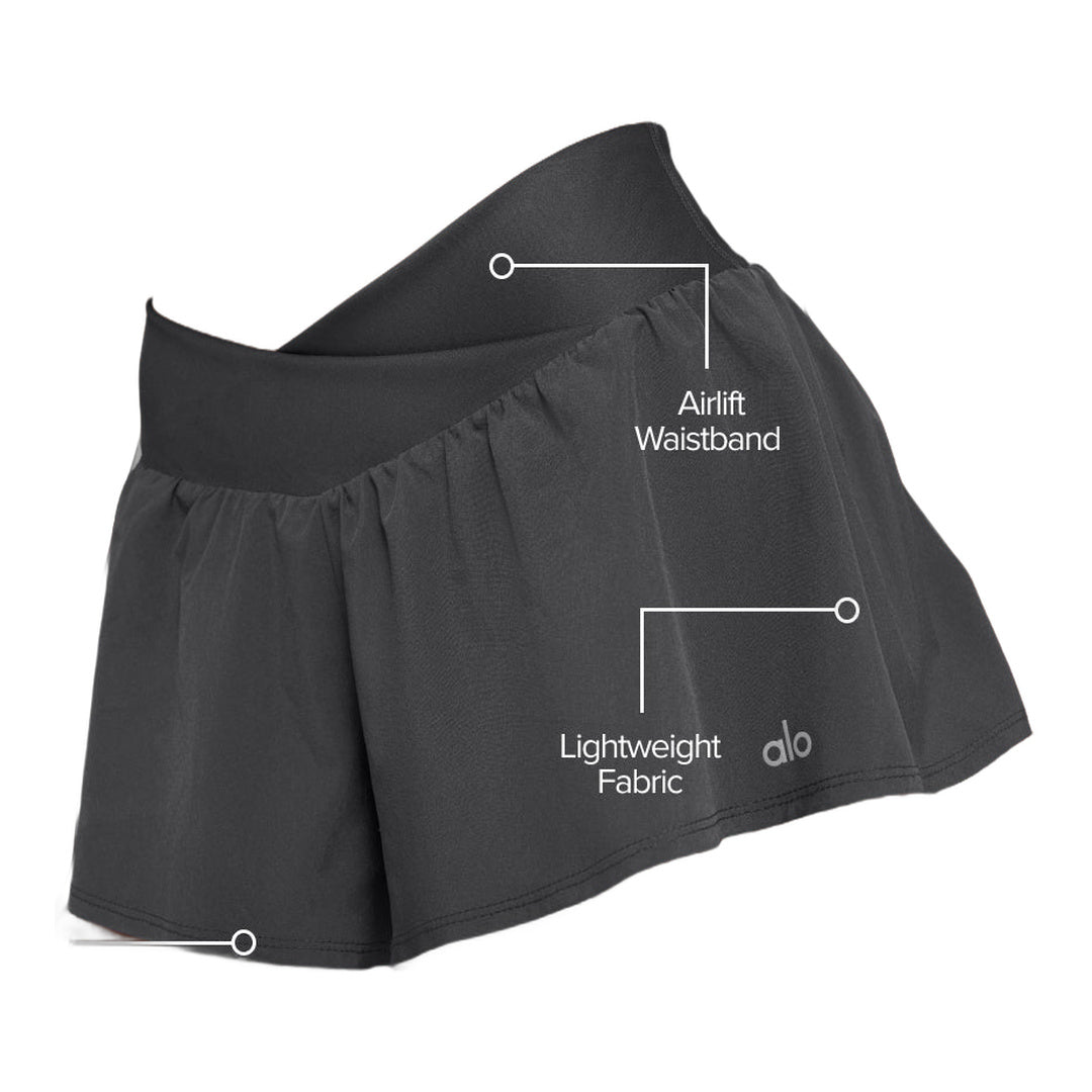 alo V-Cute Running Short - Anthracite by Alo Yoga