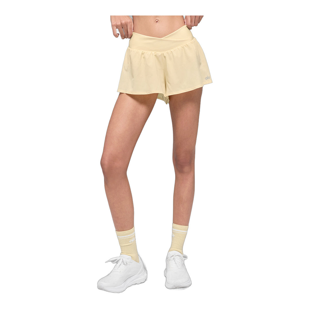 alo V-Cute Running Short - Candlelight Yellow by Alo Yoga