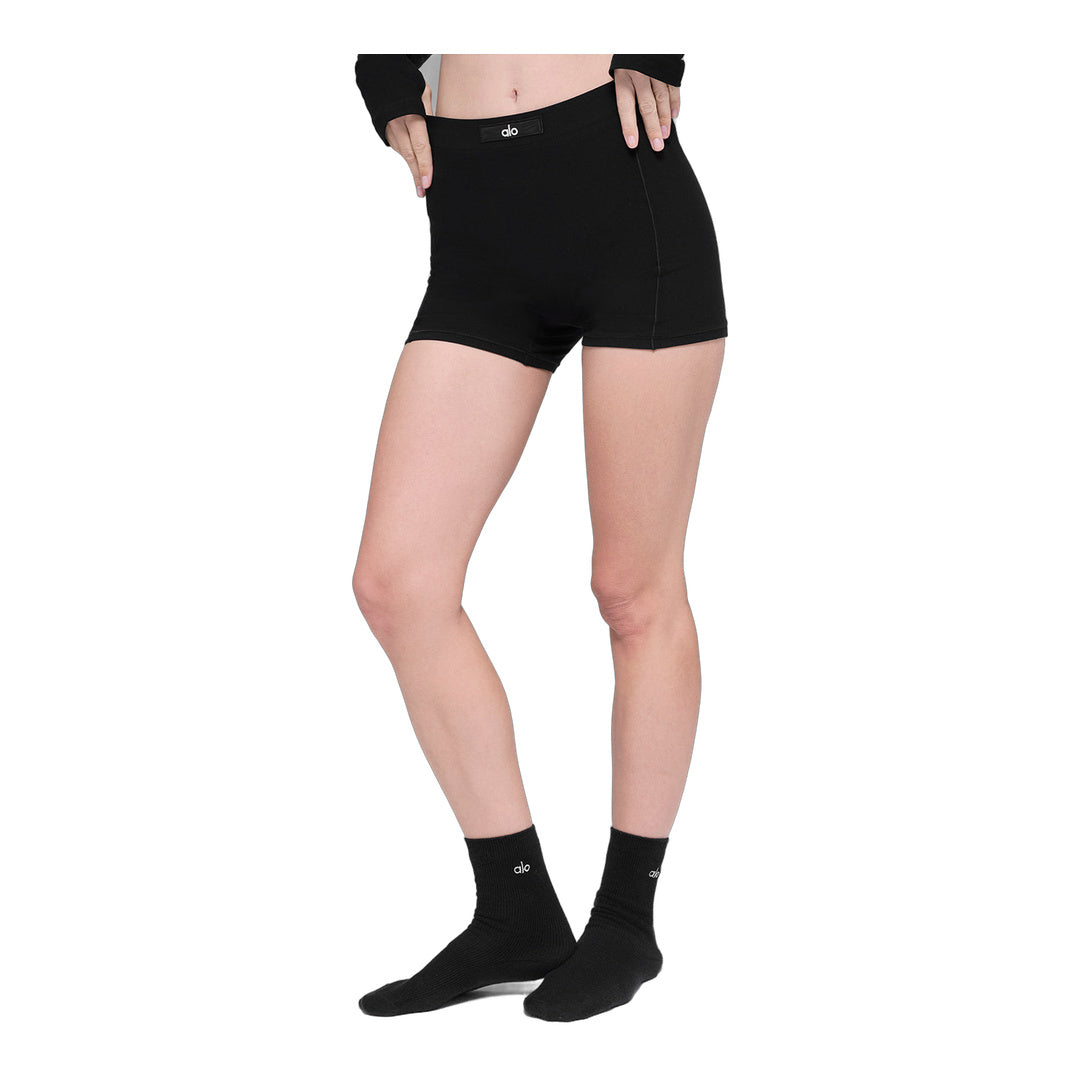 alo Alosoft Sincere Micro Short - Black by Alo Yoga