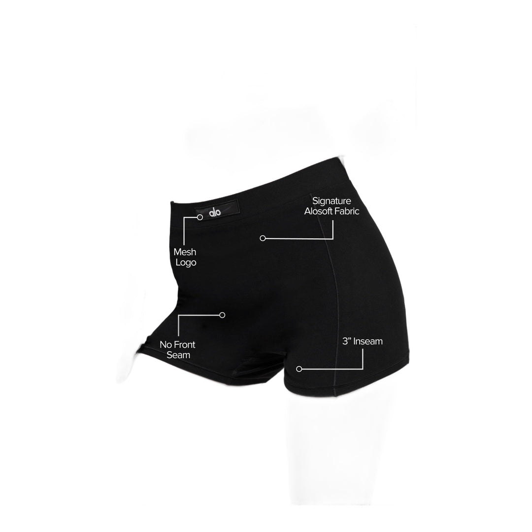 alo Alosoft Sincere Micro Short - Black by Alo Yoga