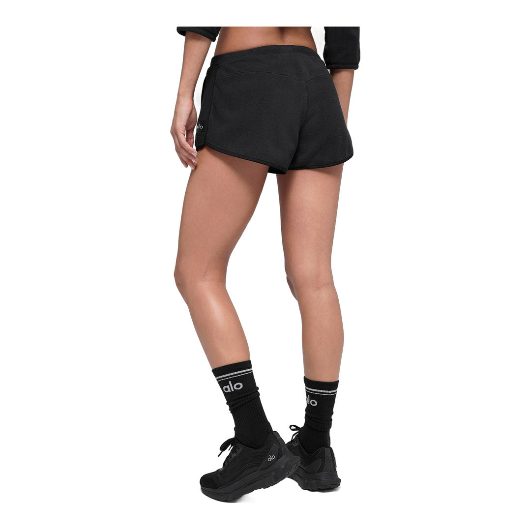 alo Polar Fleece Retreat Short - Black by Alo Yoga