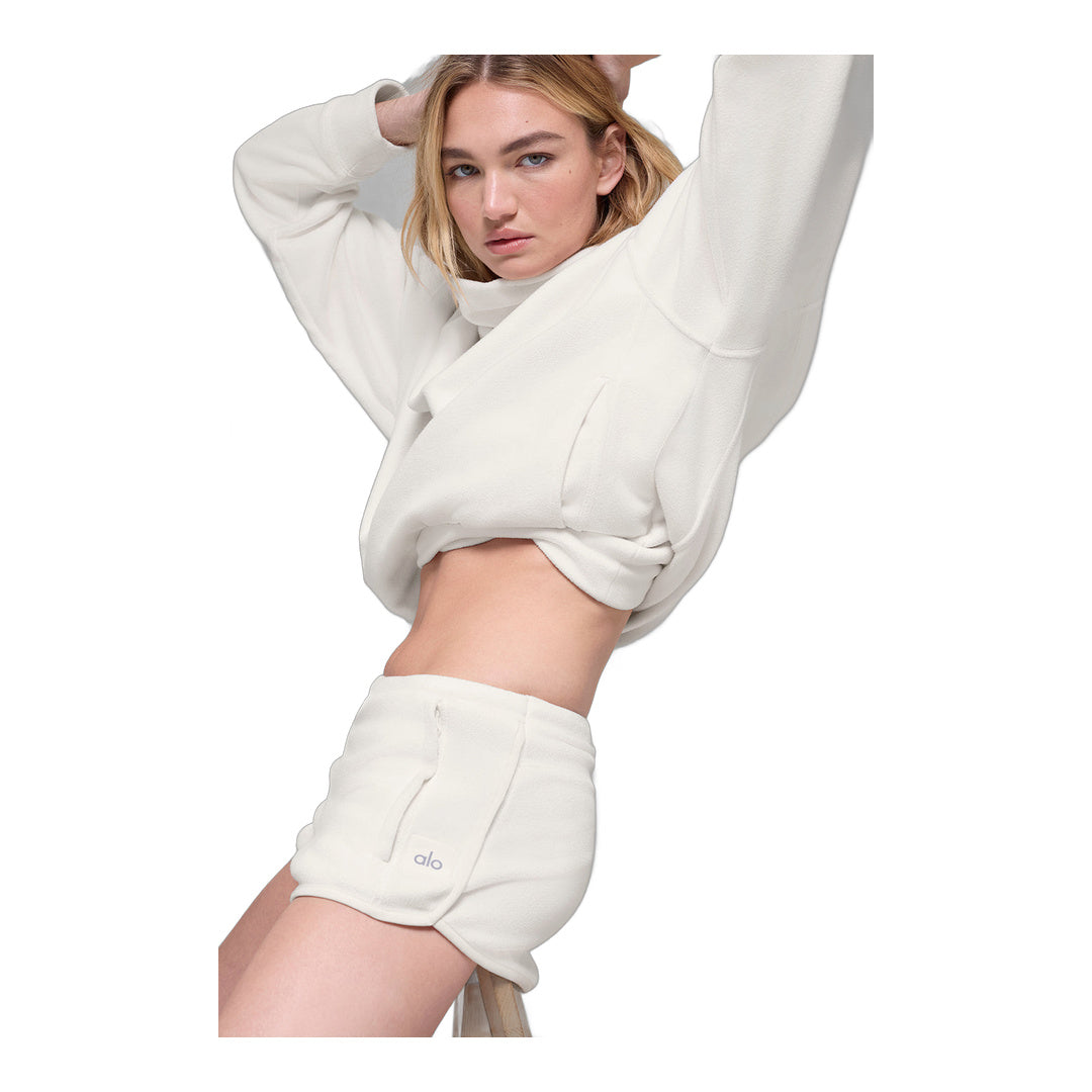 alo Polar Fleece Retreat Short - Ivory by Alo Yoga