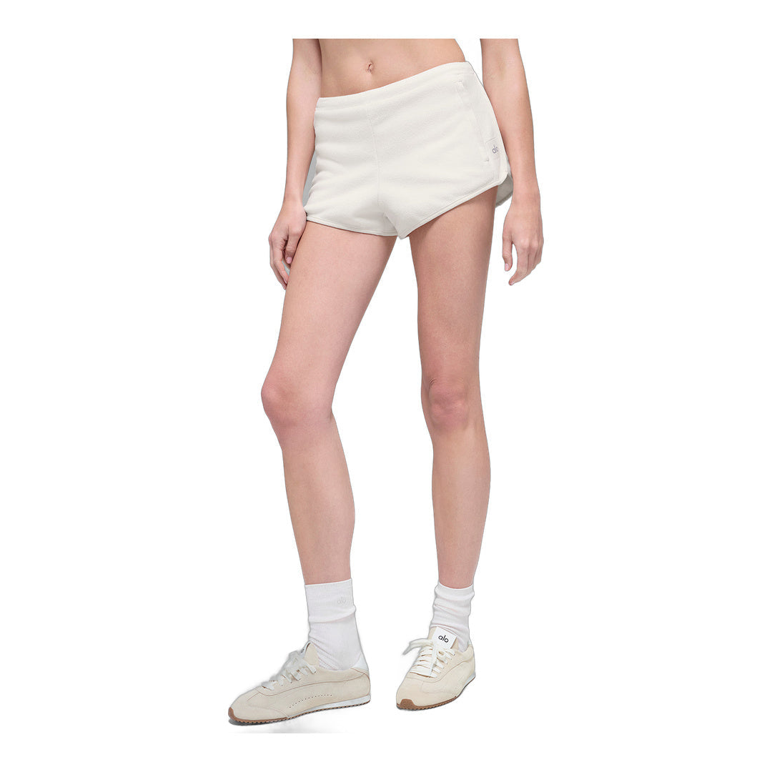 alo Polar Fleece Retreat Short - Ivory by Alo Yoga