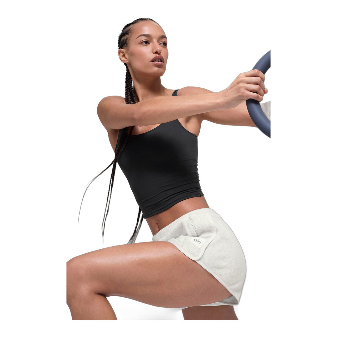 alo Polar Fleece Retreat Short - White Heather Grey by Alo Yoga