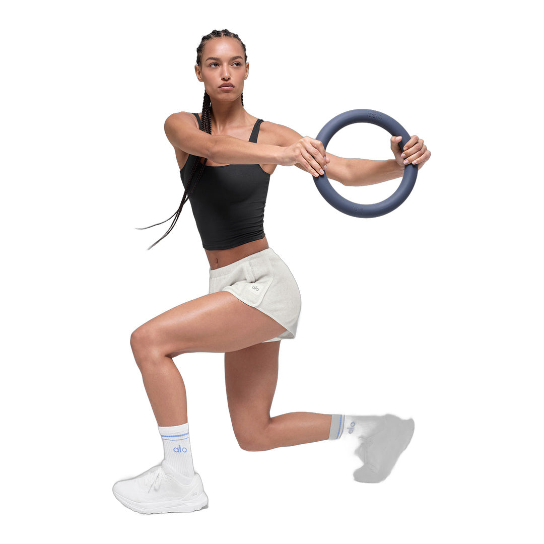 alo Polar Fleece Retreat Short - White Heather Grey by Alo Yoga