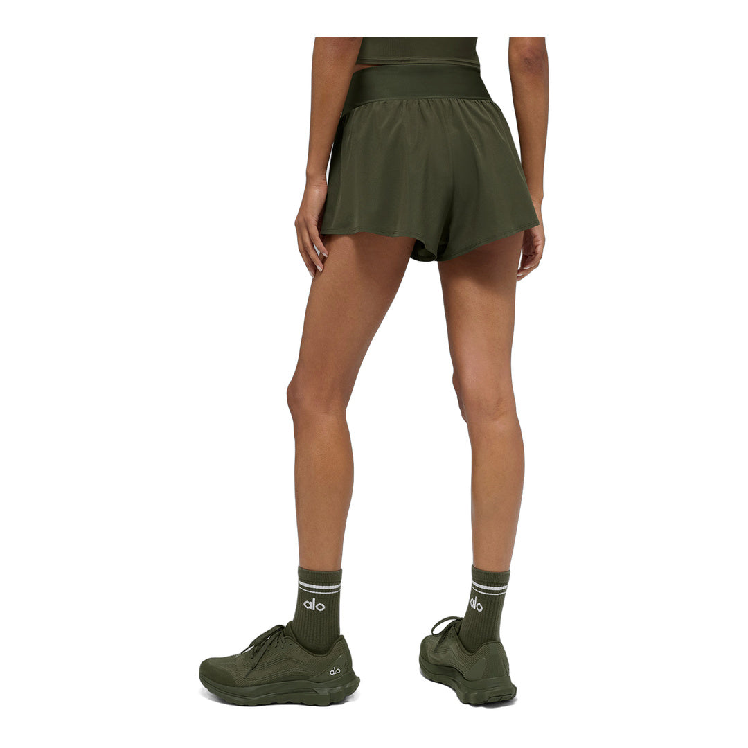 alo Victory Running Short - Green Olive by Alo Yoga