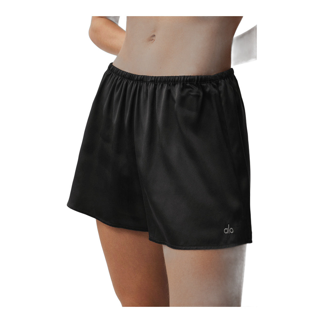 alo Silk Luminous Short - Black by Alo Yoga