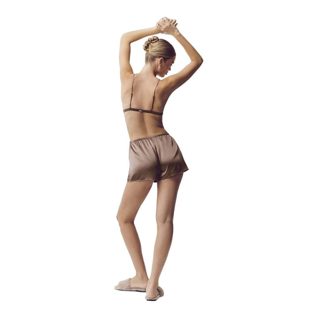 alo Silk Luminous Short - Alpine Cocoa by Alo Yoga
