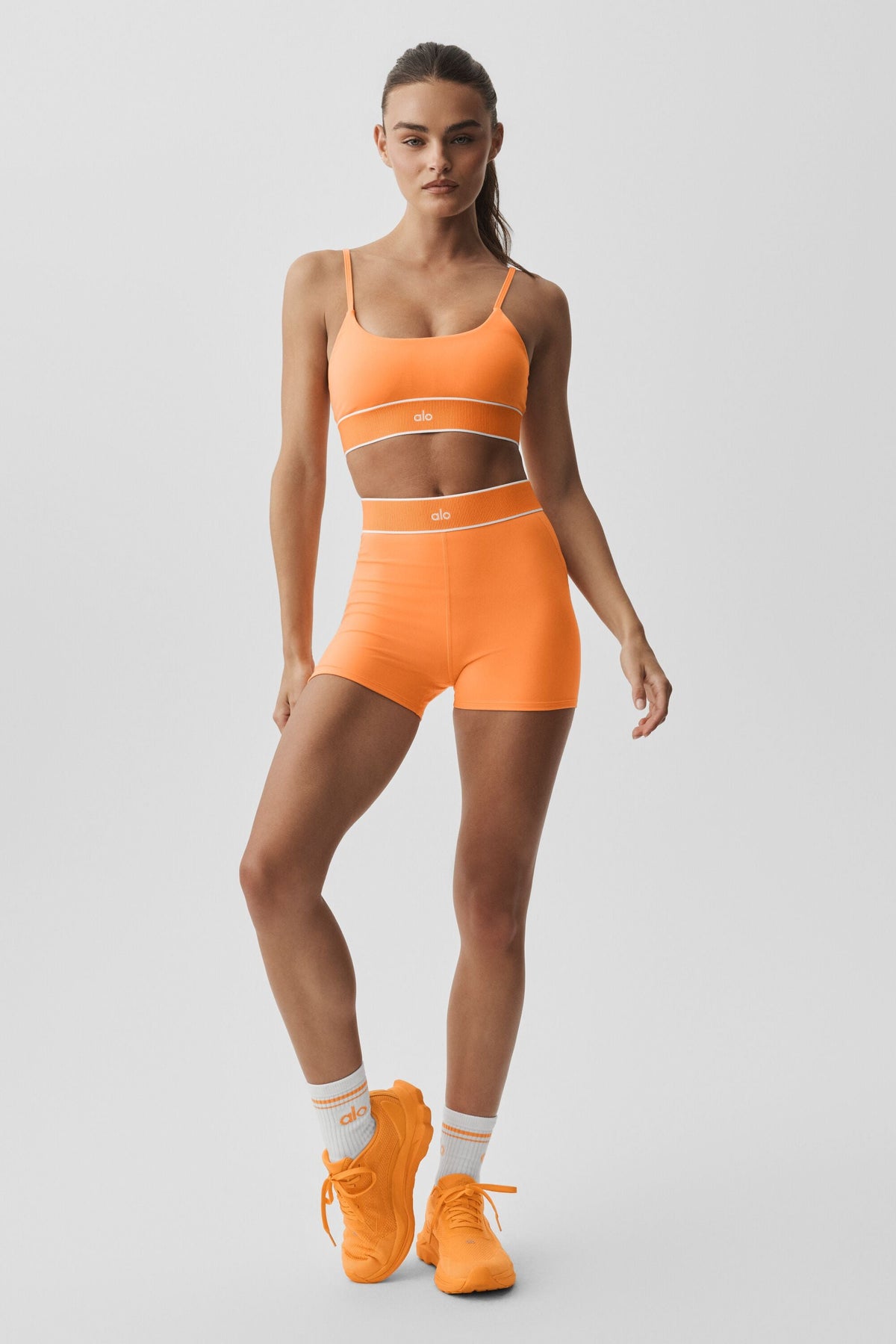 Alo Yoga 3" ALO Softsculpt High-Waist Amp It Up Short in Satsuma Breeze, product image 6 of 7