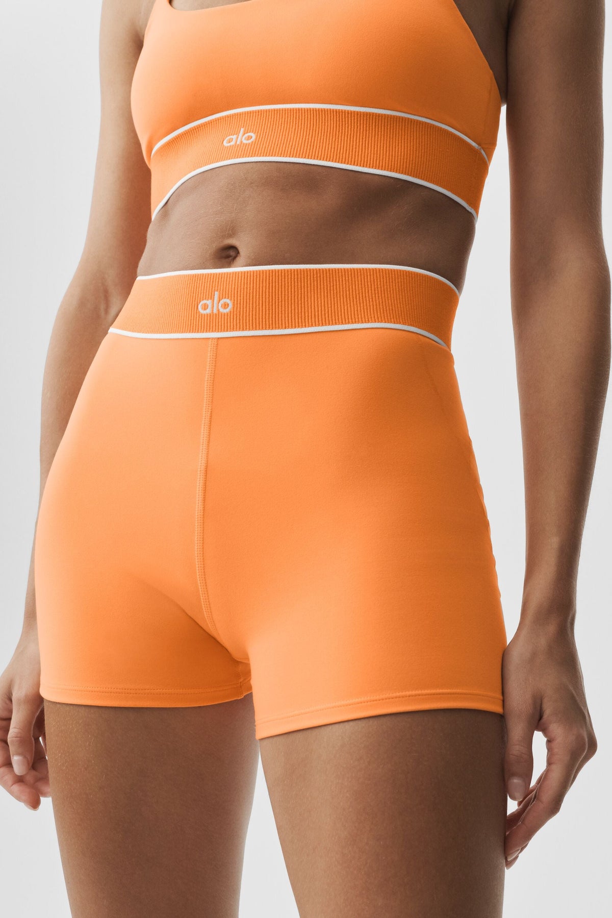 Alo Yoga 3" ALO Softsculpt High-Waist Amp It Up Short in Satsuma Breeze, product image 5 of 7