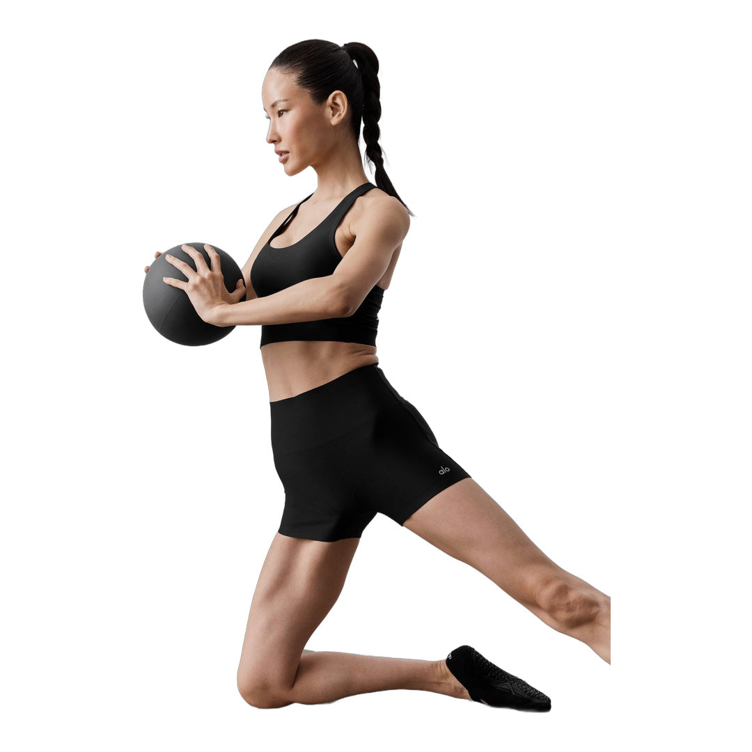 alo 3" Airlift High-Waist Sleek Short - Black by Alo Yoga