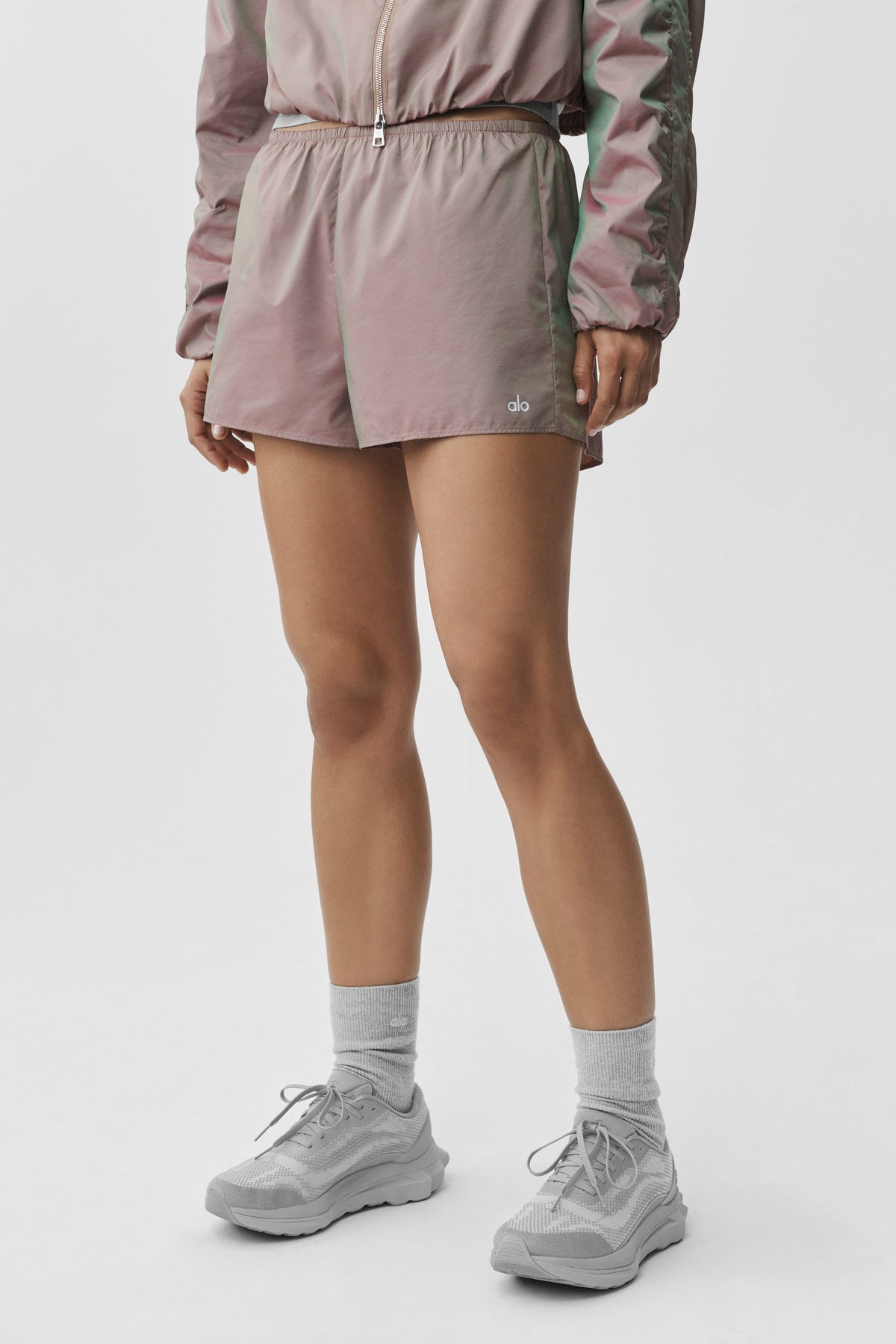 Alo Yoga High-Waist Prismatic Short in Pink Moonlight, product image 4 of 6