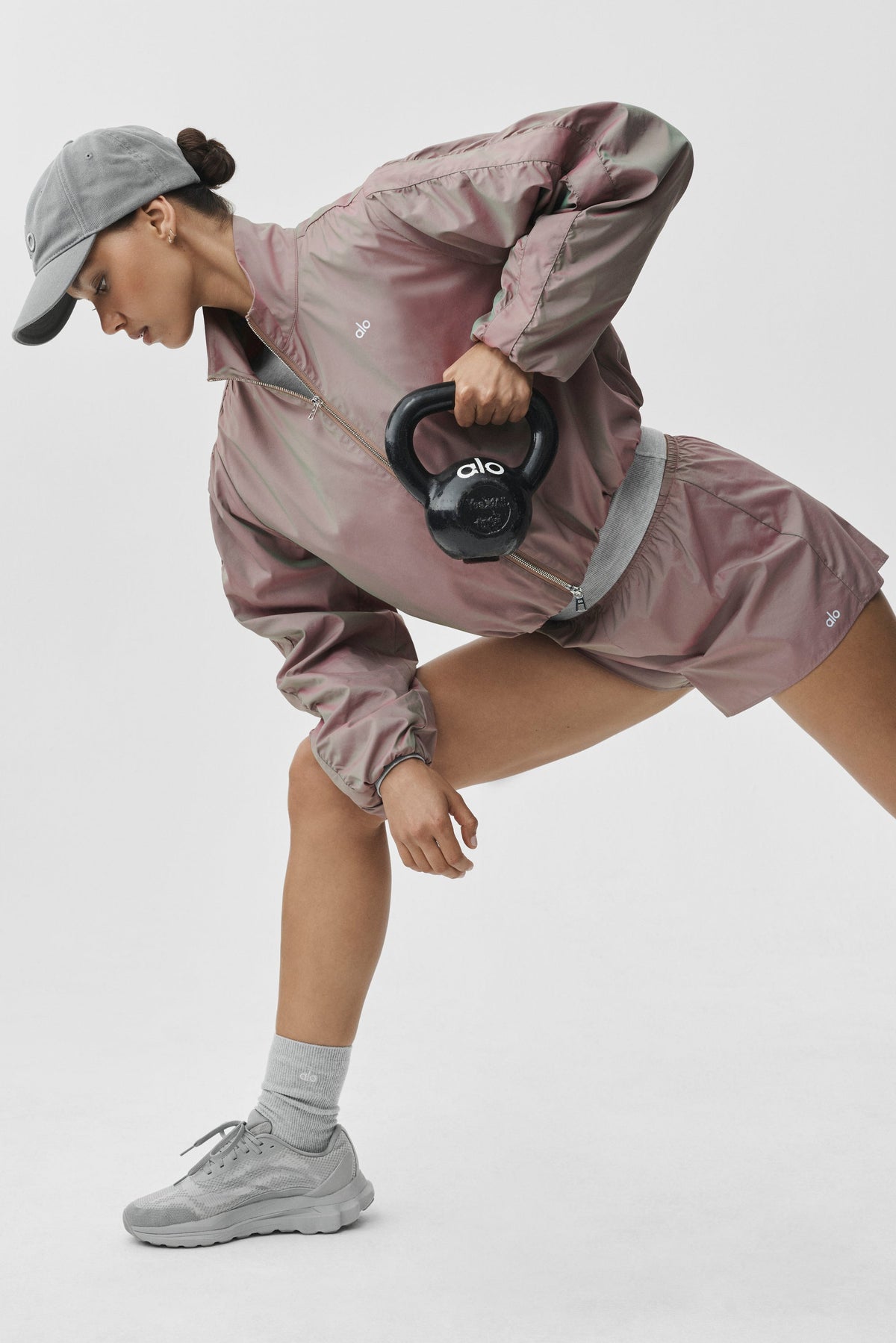 Alo Yoga High-Waist Prismatic Short in Pink Moonlight, product image 5 of 6