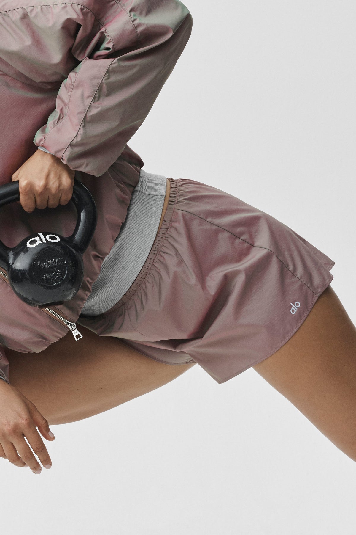 Alo Yoga High-Waist Prismatic Short in Pink Moonlight, product image 3 of 6