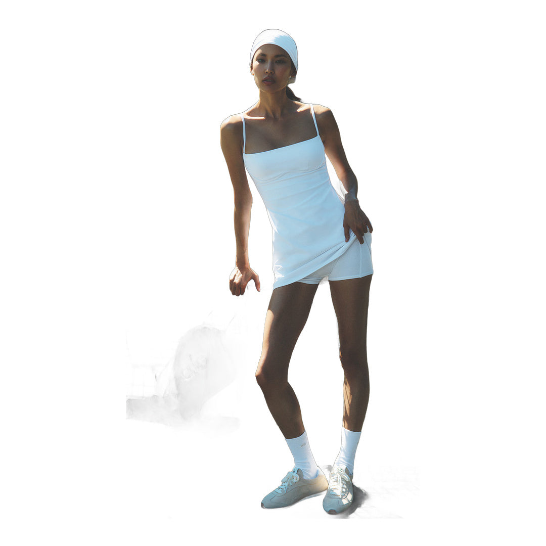 alo Airbrush Streamlined Dress - White/White by Alo Yoga