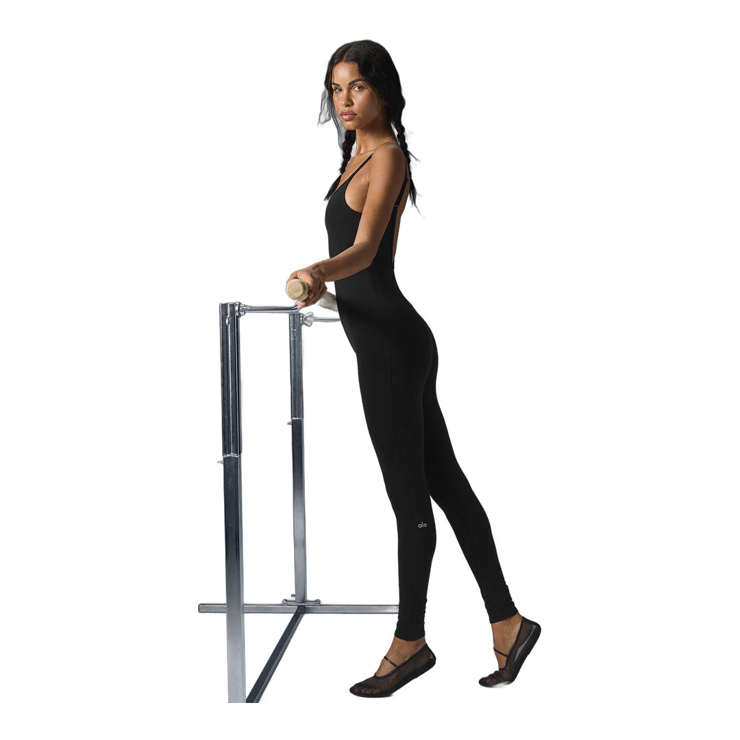alo Airbrush One And Done Onesie - Black by Alo Yoga