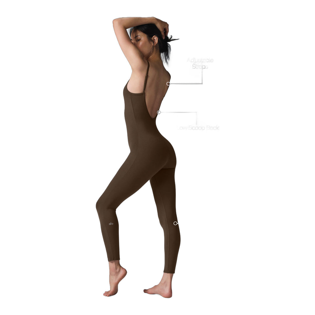 alo Airbrush One And Done Onesie - Espresso by Alo Yoga