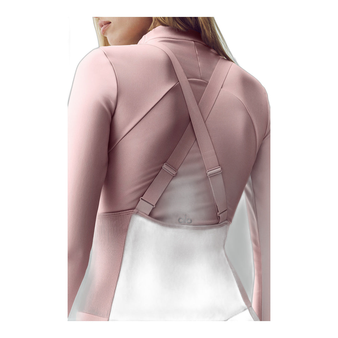 alo Airlift Winter Warm Ski Time Bib - Pink Champagne by Alo Yoga