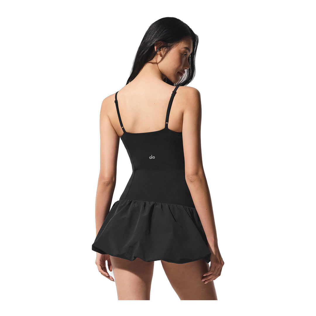 alo Airbrush Love Match Tennis Dress - Black by Alo Yoga