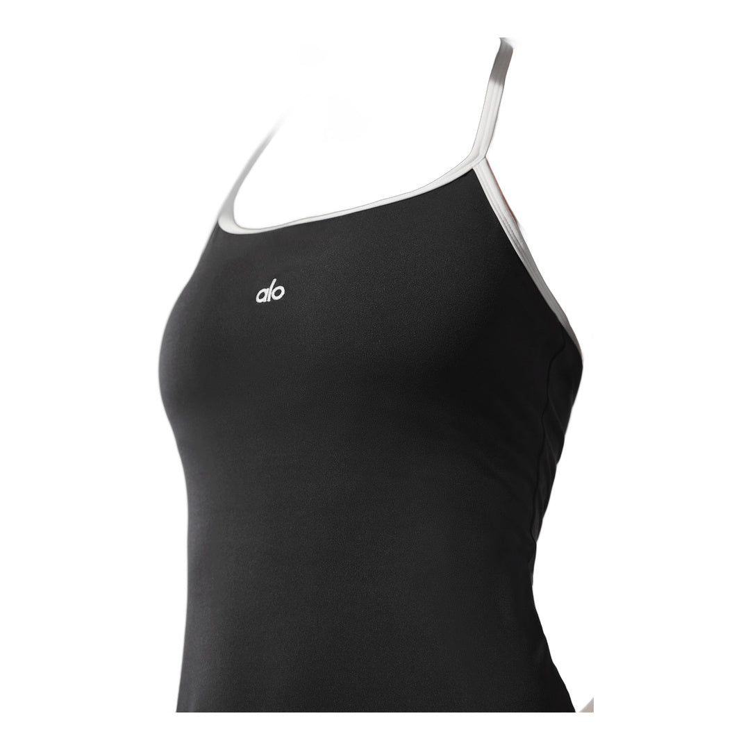 alo ALO Softsculpt Halter Tennis Dress - Black/White by Alo Yoga