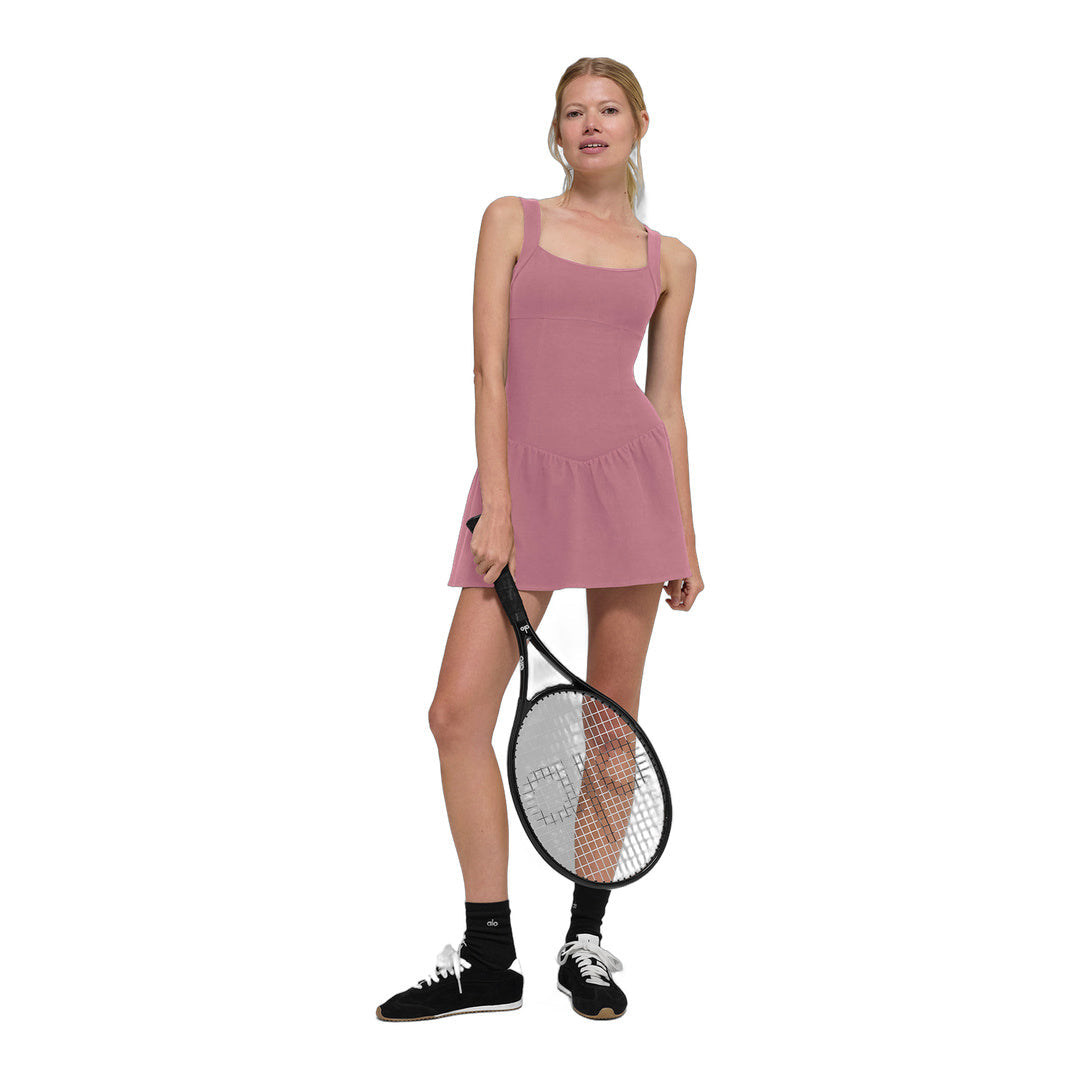 alo Alosoft Break Point Tennis Dress - Pink Wild Rose by Alo Yoga