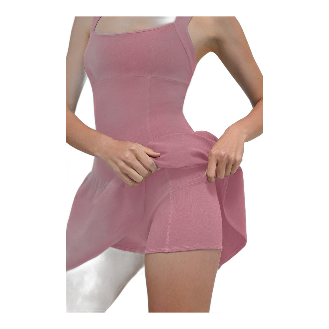 alo Alosoft Break Point Tennis Dress - Pink Wild Rose by Alo Yoga