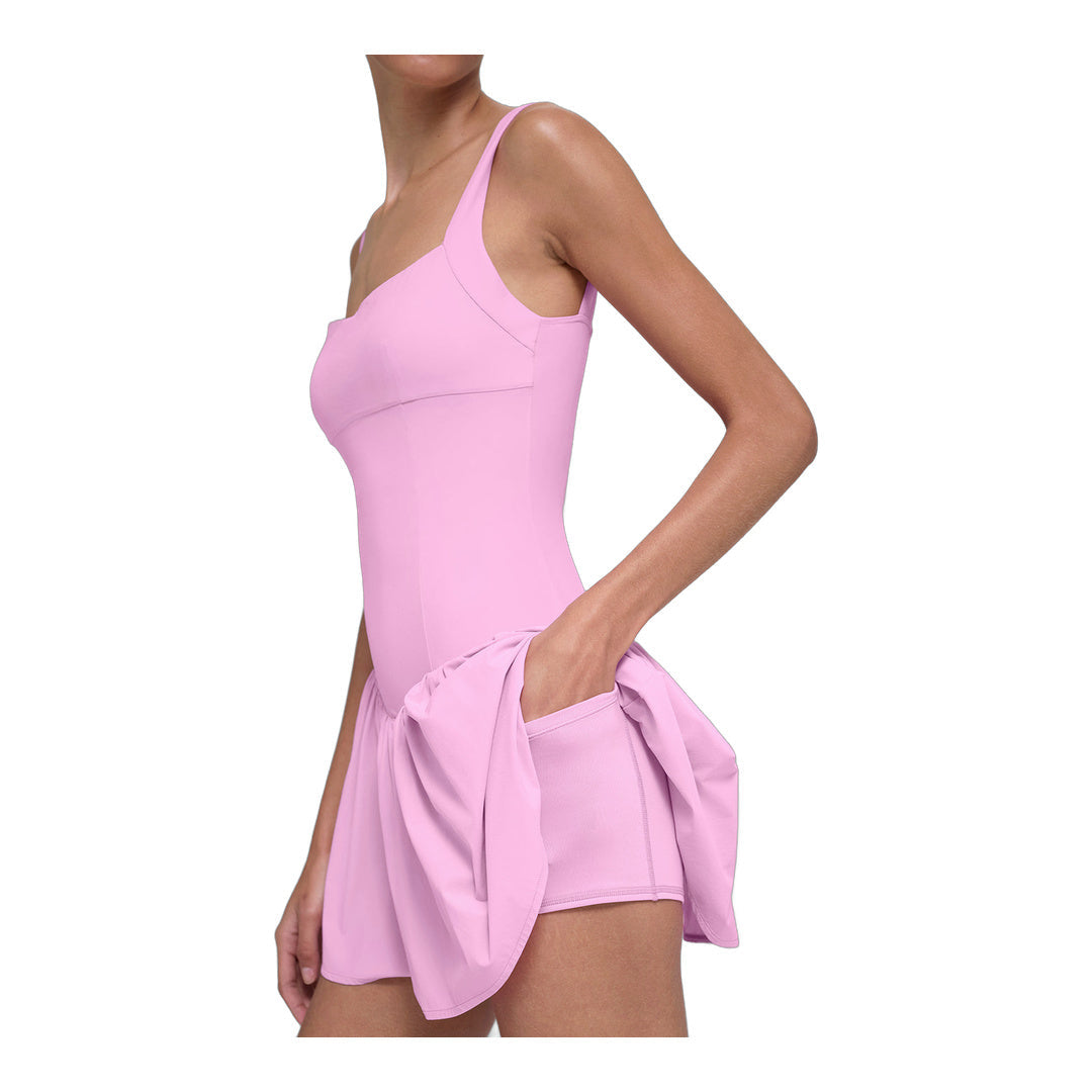 alo Alosoft Break Point Tennis Dress - Candy Heart Pink by Alo Yoga