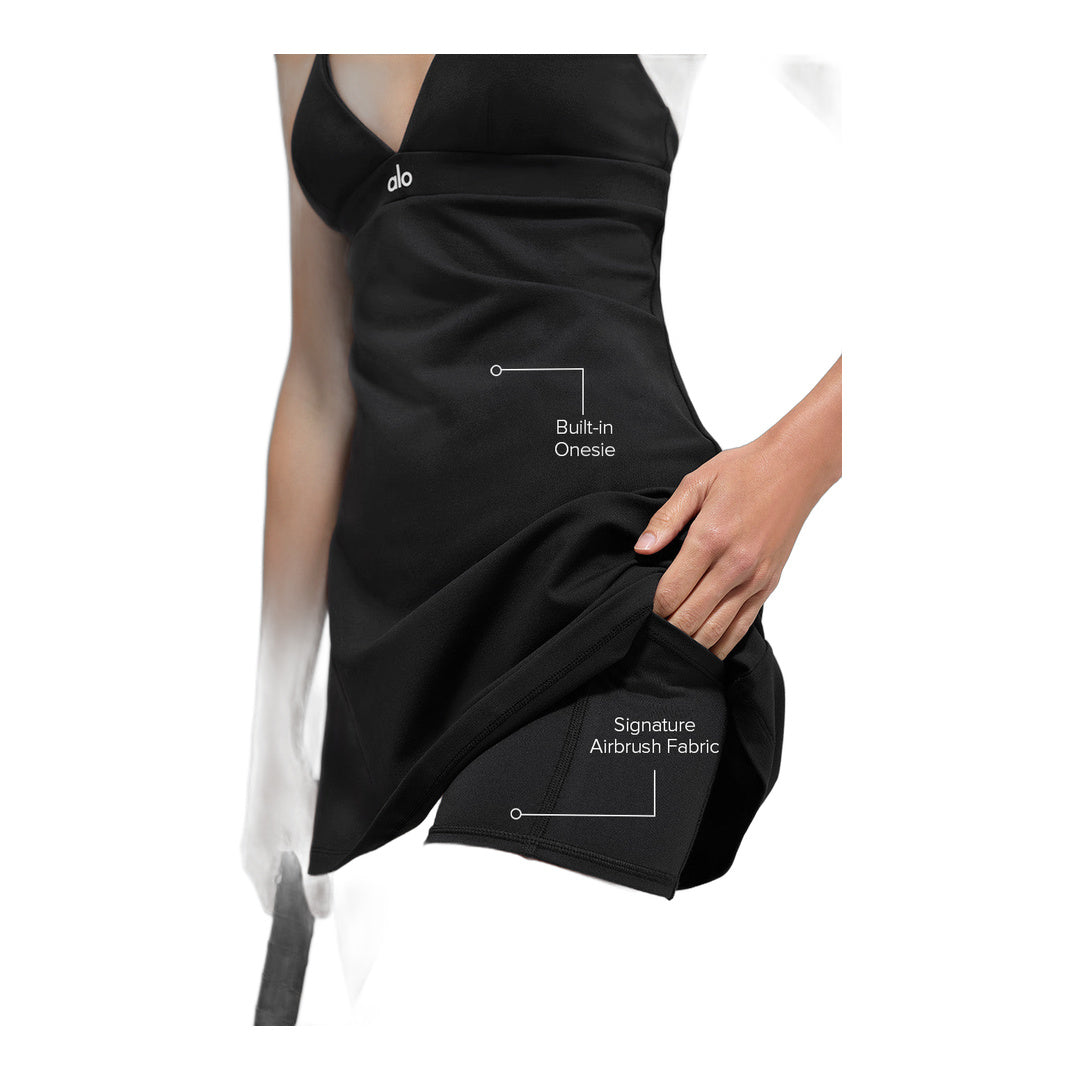 alo Airbrush Splendor Dress - Black by Alo Yoga