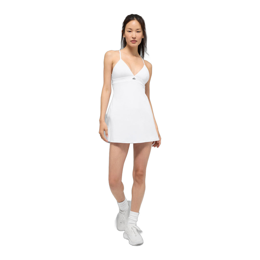 alo Airbrush Splendor Dress - White by Alo Yoga