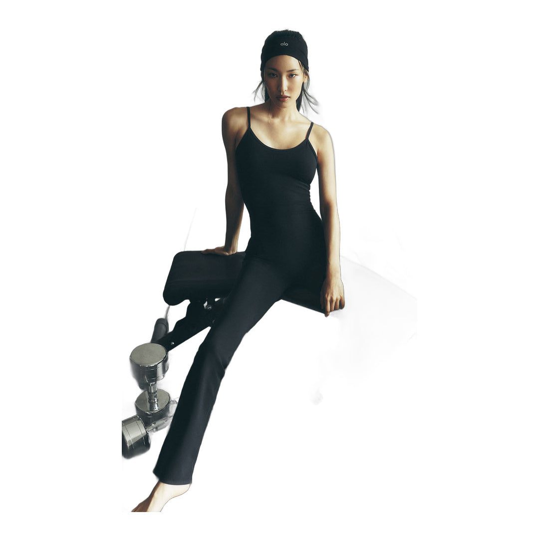 alo Airbrush Bootcut One And Done Onesie - Black by Alo Yoga