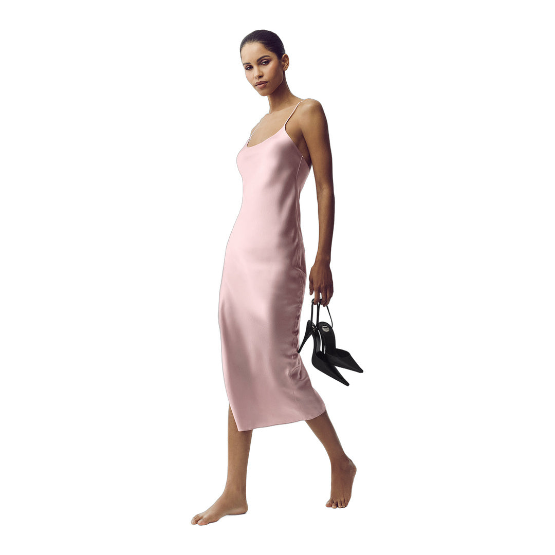 alo Silk Luminous Slip Dress - Pink Champagne by Alo Yoga