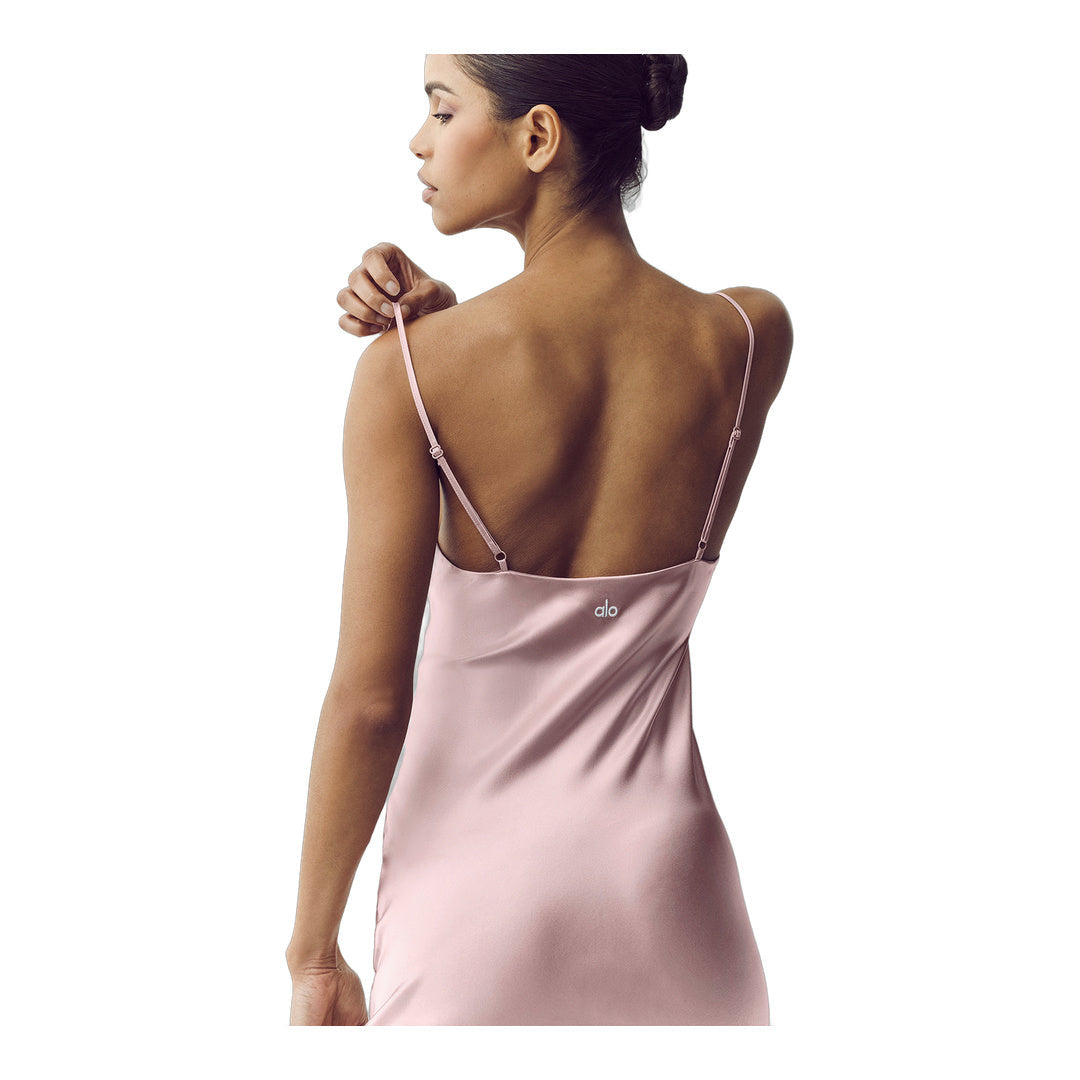 alo Silk Luminous Slip Dress - Pink Champagne by Alo Yoga