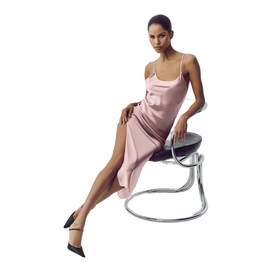 alo Silk Luminous Slip Dress - Pink Champagne by Alo Yoga
