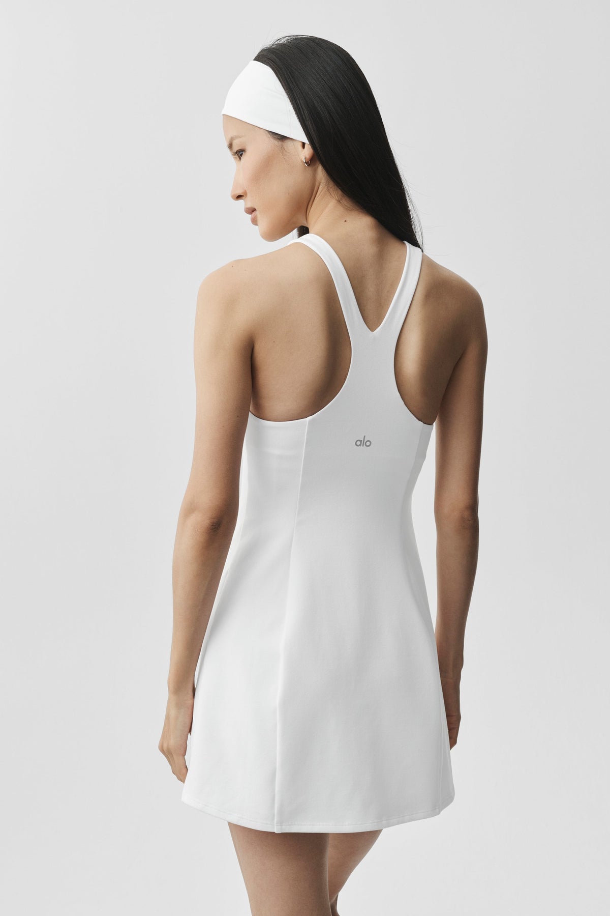 Alo Yoga Airbrush Lock In Tennis Dress in White, product image 4 of 4