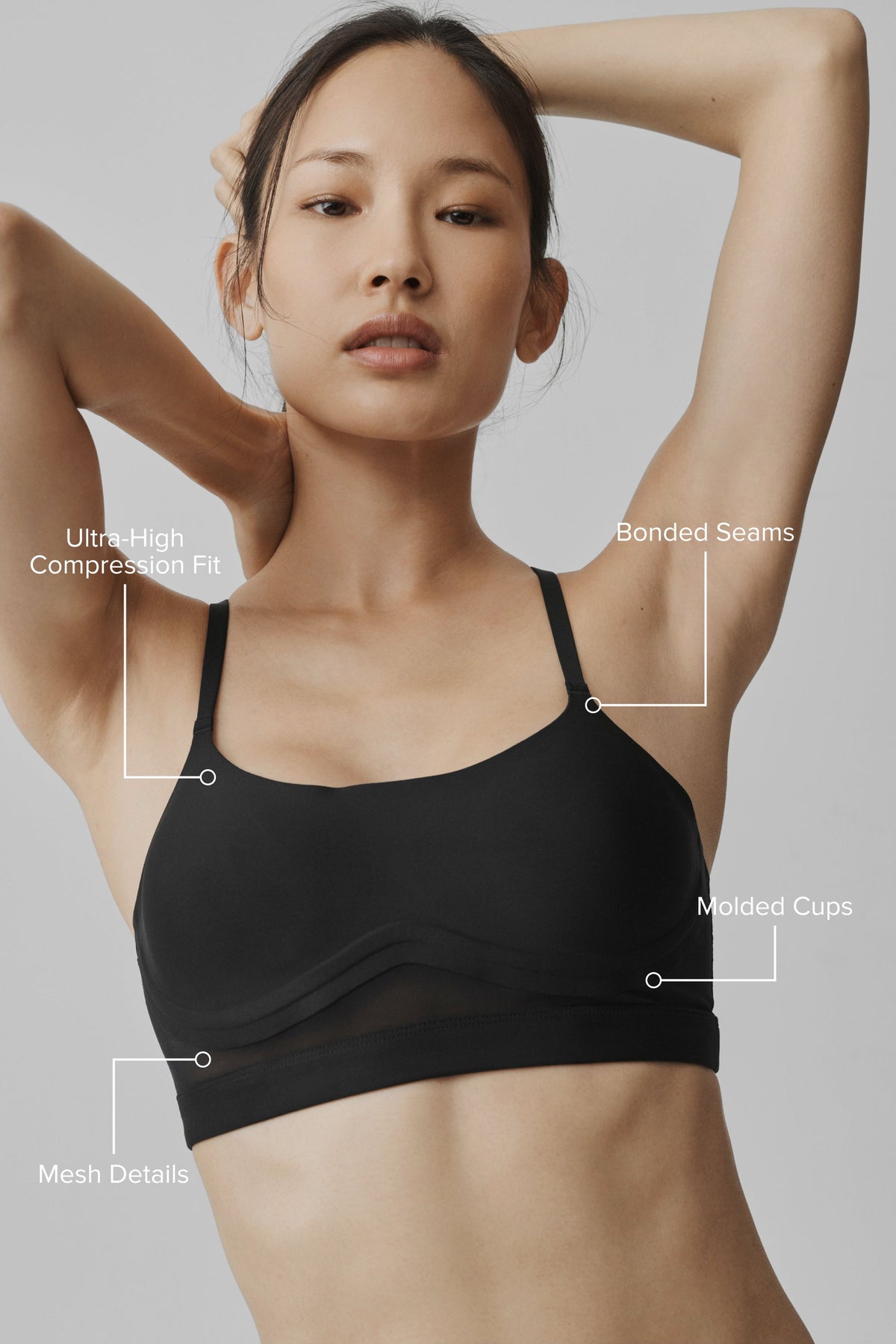 Alo Yoga Airlift Techlux Bra in Black, product image 2 of 7