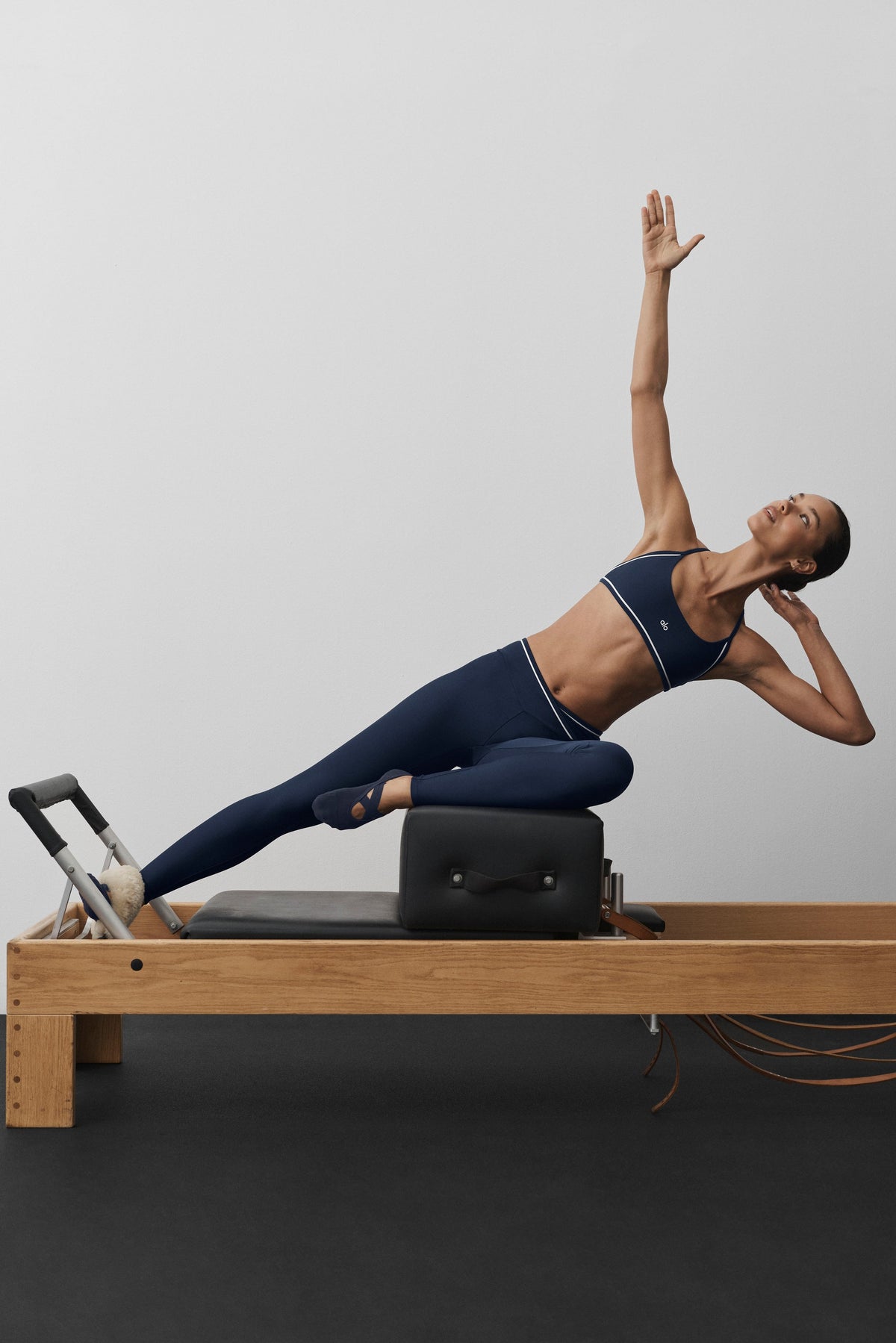 Alo Yoga Airlift Trifecta Bra in Navy/White, product image 5 of 5