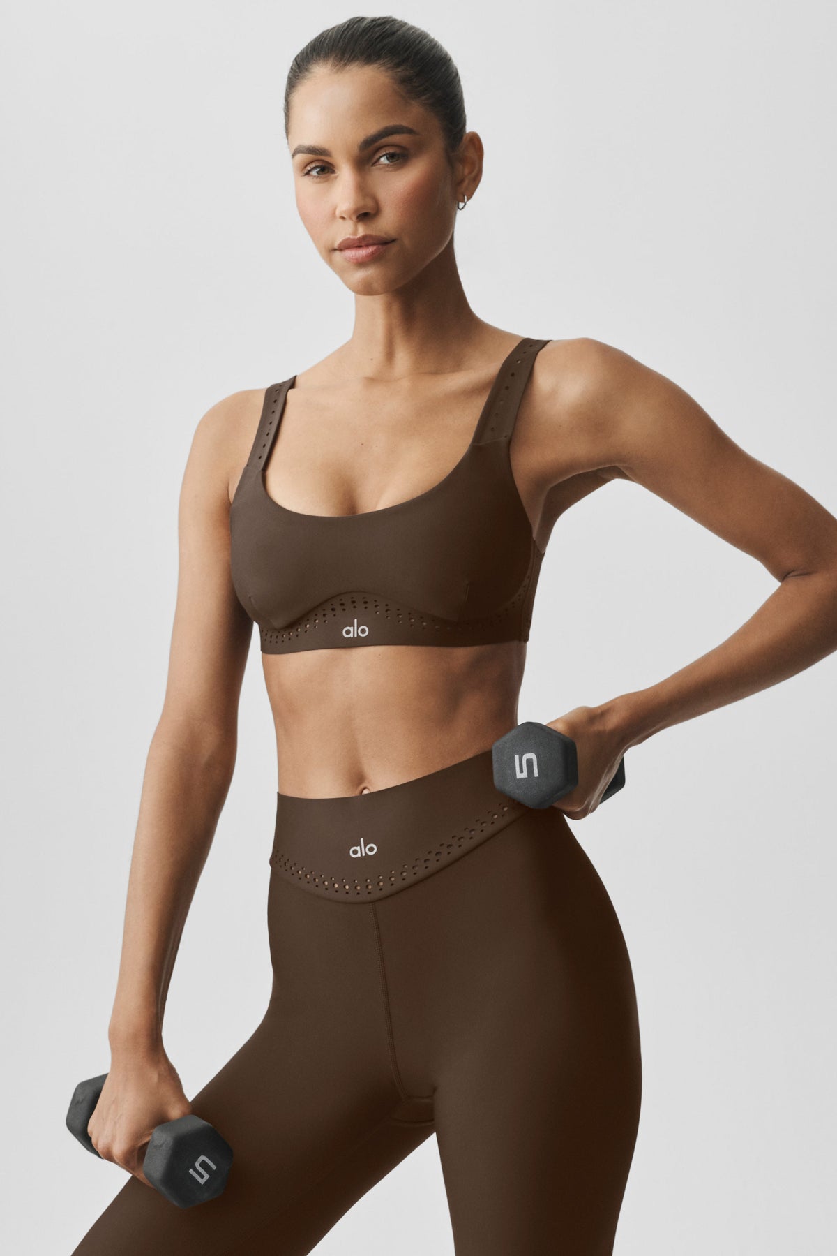 Alo Yoga Airlift Superstar Bra in Espresso, product image 6 of 6