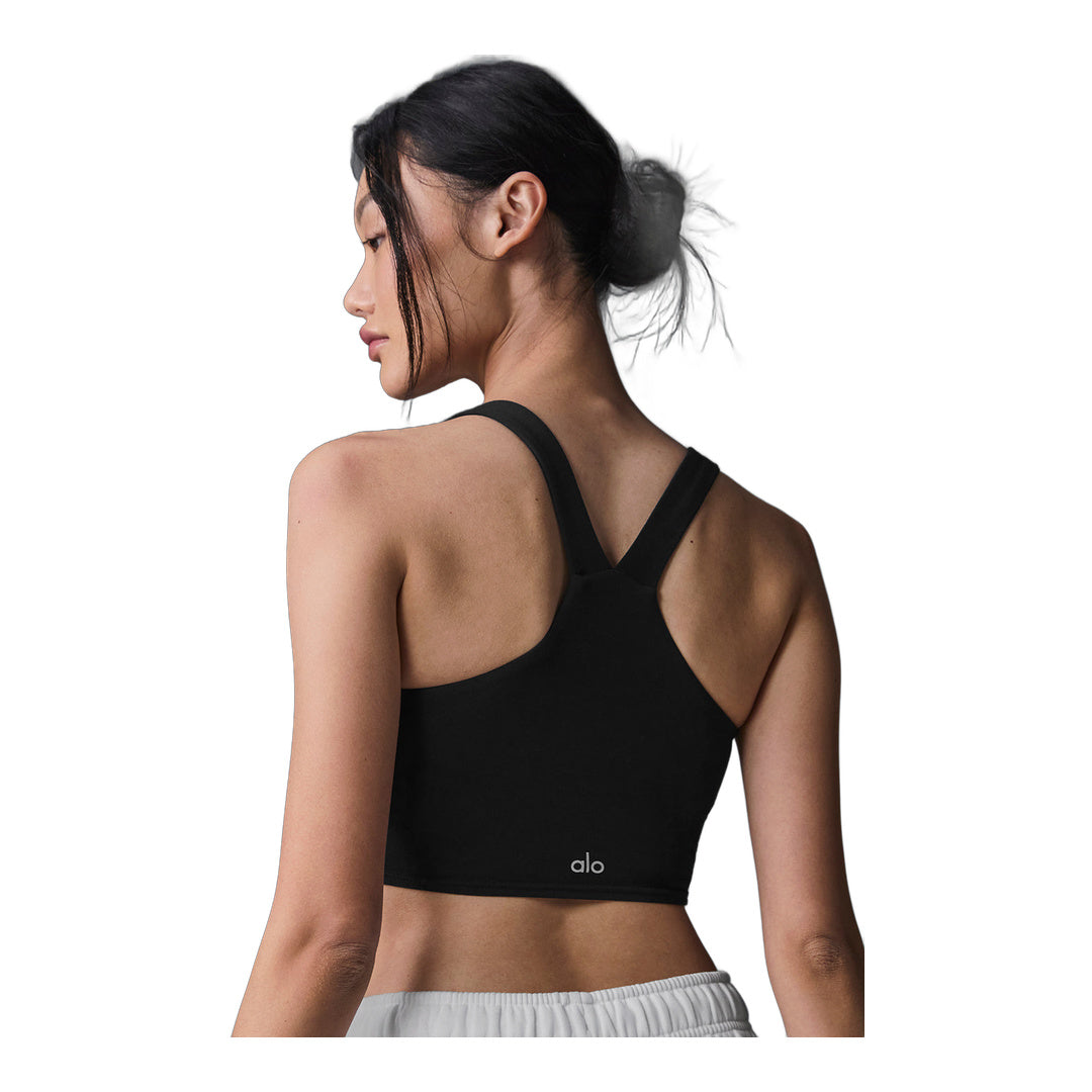 alo Airbrush Real Bra Tank - Black by Alo Yoga