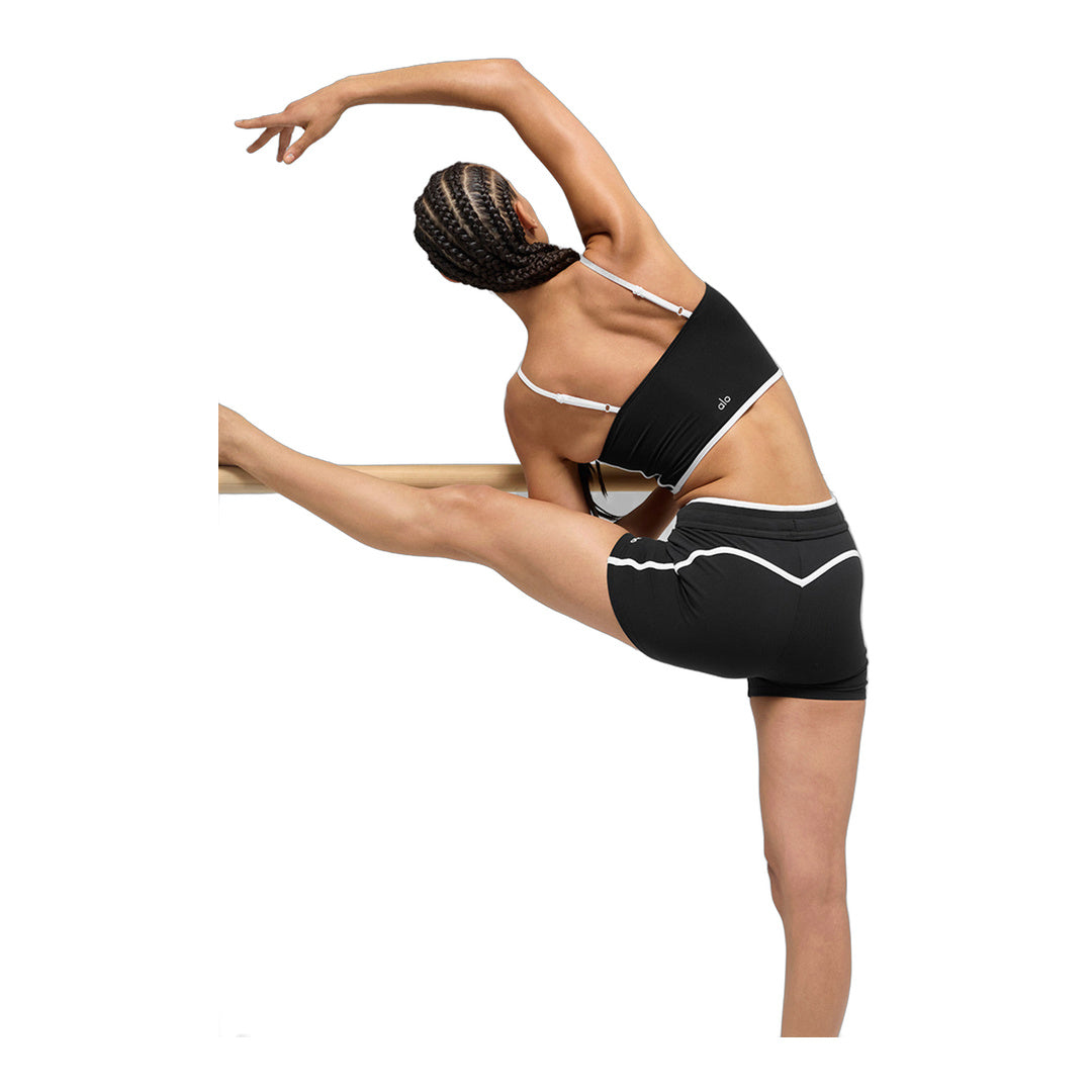 alo Airbrush Streamlined Bra Tank - Black/White by Alo Yoga