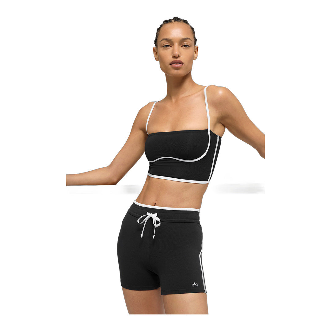 alo Airbrush Streamlined Bra Tank - Black/White by Alo Yoga